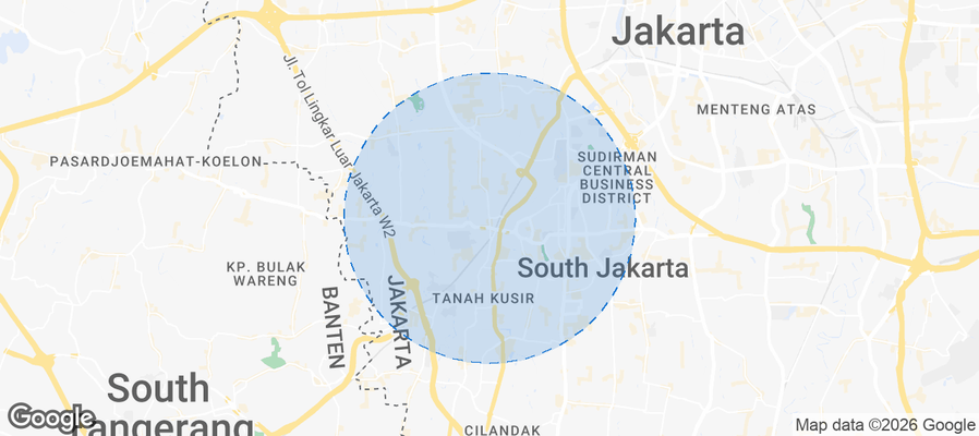 Kebayoran Lama Airbnb map